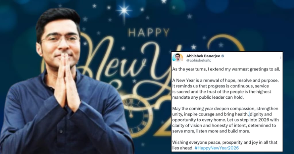 বিদায় ২০২৫, নতুন বছরকে স্বাগত জানিয়ে শুভেচ্ছাবার্তা অভিষেকের