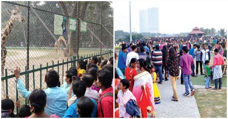 নতুন বছরের পয়লা দিনে 'ফার্স্ট বয়' ইকোপার্ক, পর্যটকদের ভিড়ে দ্বিতীয় স্থান চিড়িয়াখানার