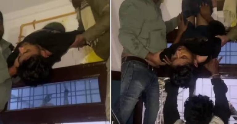 চুরি করতে গিয়ে বিপত্তি! এক ঘণ্টা ঝুলে ধরা পড়ল চোর