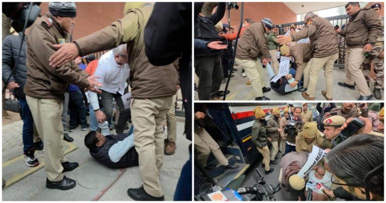 আইপ্যাকে ED অভিযানের প্রতিবাদ করায় রাজধানীতে তৃণমূল সাংসদদের আটক দিল্লি পুলিশের
