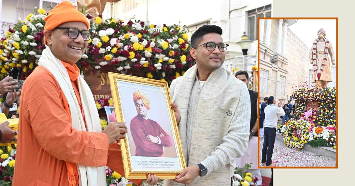 স্বামীজির আহ্বান আজও প্রাসঙ্গিক: জন্মদিবসে সিমলা স্ট্রিটের বাড়িতে গিয়ে শ্রদ্ধা নিবেদন অভিষেকের