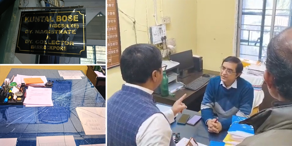 ৭ নম্বর ফর্ম জমা দেওয়ার নামে ইআরও অফিস ভাঙচুর বিজেপির