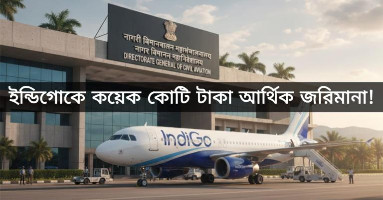 পরিষেবা বিঘ্নিত হওয়া ইন্ডিগোকে ২২ কোটি টাকা জরিমানা ডিজিসিএ-র!