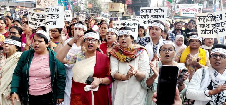 ভোটাধিকার রক্ষায় জাতীয় ভোটার দিবসে রাজ্যজুড়ে প্রতিবাদ তৃণমূলের 