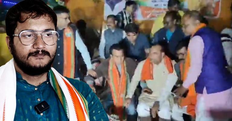 এভাবেই ভেঙে পড়বে বিজেপি! মেদিনীপুরে বিজেপির সভামঞ্চ ভেঙে পড়ায় কটাক্ষ তৃণমূলের