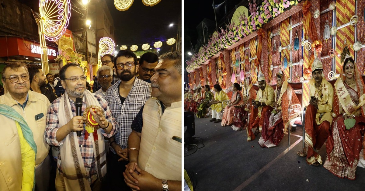বাগবাজারে ১২ কন্যার গণবিবাহে কুণাল ঘোষ: বাপি ঘোষের ভূয়সী প্রশংসা