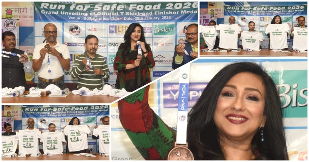নিরাপদ খাদ্যের অঙ্গীকারে রাজপথে দৌড়, উন্মোচিত হল 'মুক্তি'-র টি-শার্ট ও মেডেল