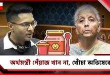 উত্তর দেওয়ার আগে একবার যাচাই করলেন না! লোকসভায় অর্থমন্ত্রীর ভাষণে স্তম্ভিত অভিষেক