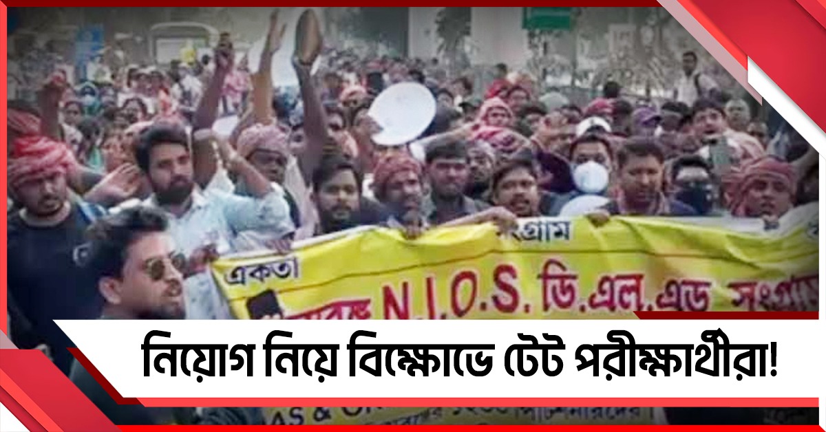 নিয়োগ নিয়ে বিক্ষোভে টেট পরীক্ষার্থীরা! ধুন্ধুমার বিকাশ ভবন চত্বর