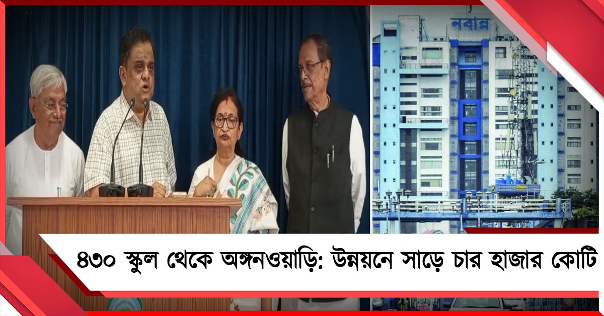 ৪৩০ মডেল স্কুল থেকে অঙ্গনওয়াড়ি উন্নয়ন: সাড়ে ৪ হাজার কোটির নতুন প্রকল্প