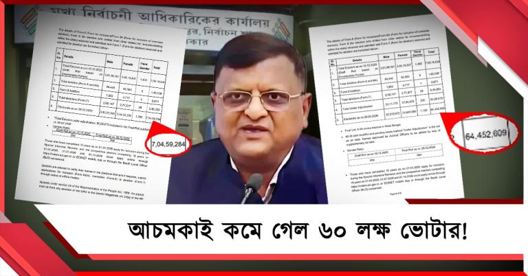 বিরাট গরমিল কমিশনের তথ্যে: আচমকাই কমে গেল ৬০ লক্ষ ভোটার!