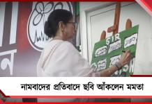 Vanish: বৈধ ভোটারদের নামবাদের প্রতিবাদে ধর্নামঞ্চে ছবি আঁকলেন মমতা