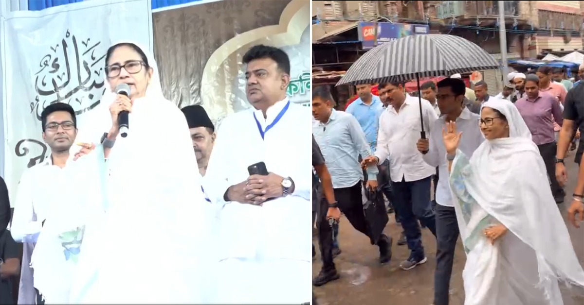 রেড রোড থেকে লাল মসজিদ, বৃষ্টি মাথায় ইদের সকালে মানুষের পাশে মমতা-অভিষেক