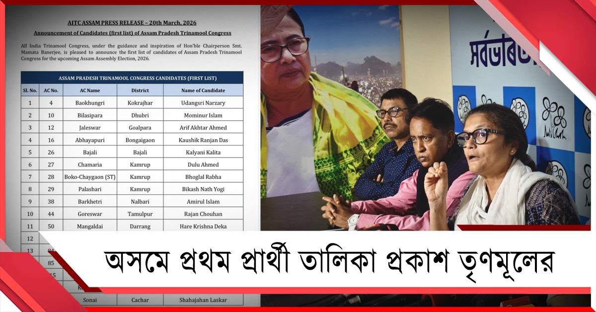 তারকা প্রচারকের পর প্রার্থী: অসমে ১৭ নাম ঘোষণা তৃণমূলের