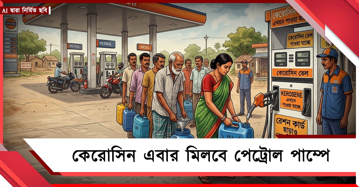 কেরোসিন এবার মিলবে পেট্রোল পাম্পে: জ্বালানি সংকট মোকাবিলায় সিদ্ধান্ত কেন্দ্রের