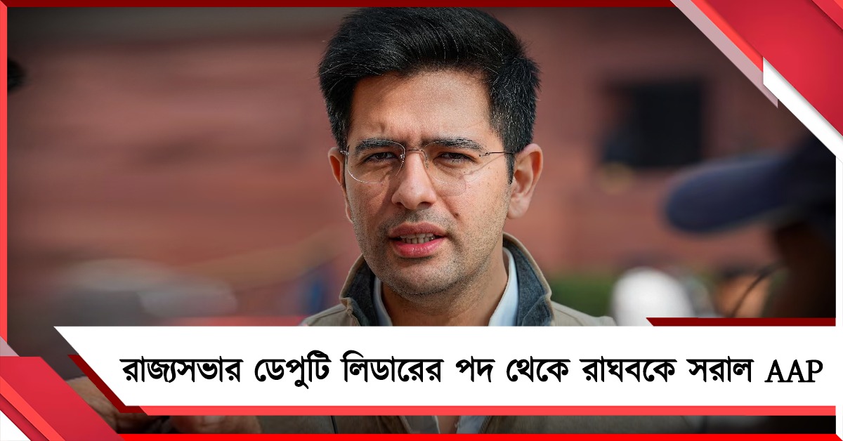 রাজ্যসভার ডেপুটি লিডারের পদ থেকে রাঘবকে সরাল AAP
