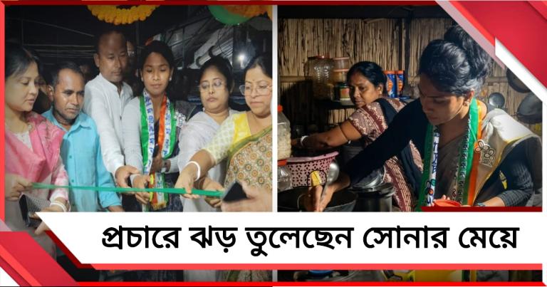 তারকা নন, ঘরের মেয়ে তকমা নিয়ে প্রচারে ঝড় স্বপ্নার