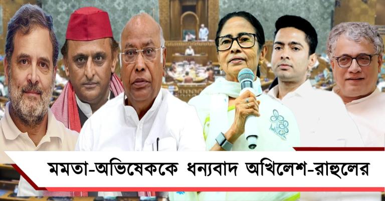 জাতীয় স্বার্থে অটুট জোট: ডিলিমিটেশন বিল খারিজে তৃণমূল শীর্ষ নেতৃত্বকে ধন্যবাদ রাহুল-অখিলেশের