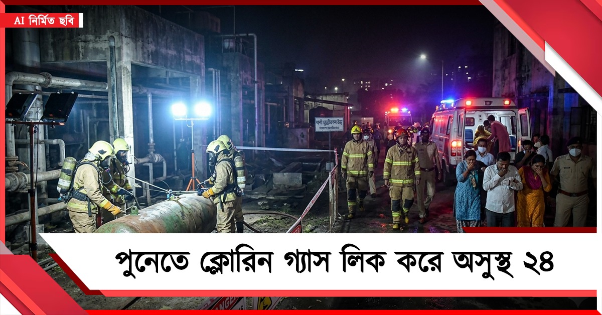 পুনেতে শোধনাগার থেকে ক্লোরিন গ্যাস লিক করে অসুস্থ ২৪ জন