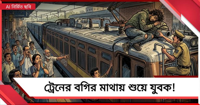 ট্রেনের বগির মাথায় শুয়ে যুবক! মারাত্মক কাণ্ড বিভূতি এক্সপ্রেসে