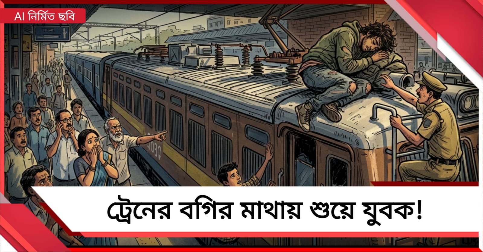 ট্রেনের বগির মাথায় শুয়ে যুবক! মারাত্মক কাণ্ড বিভূতি এক্সপ্রেসে