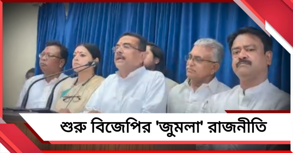 ক্ষমতায় এসেই বিজেপির জুমলা! ঘোষণার আগেই শুরু সরকারি প্রকল্পের প্রচার 