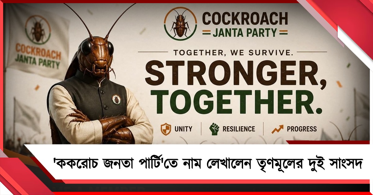 'ককরোচ জনতা পার্টি'তে নাম নথিভুক্ত করলেন তৃণমূল কংগ্রেসের দুই সাংসদ