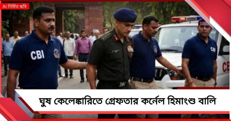 ঘুষ কেলেঙ্কারিতে গ্রেফতার কর্নেল হিমাংশু বালি