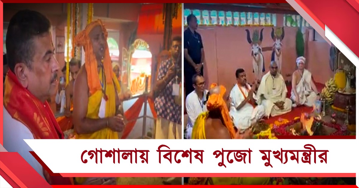 মায়াপুরের ইসকন মন্দিরের গোশালায় বিশেষ পুজো মুখ্যমন্ত্রীর 