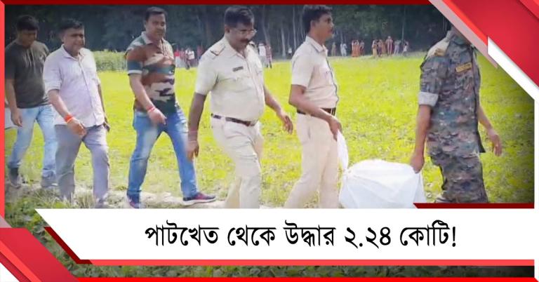বাদুড়িয়ার পুরপ্রধানের পাটখেত থেকে উদ্ধার মোট ২.২৪ কোটি! রাতভর গণনা শেষে জানালো পুলিশ