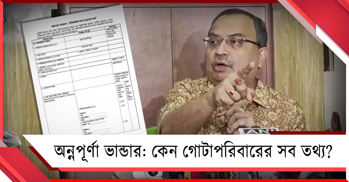 অন্নপূর্ণা যোজনার ফর্মে কেন গোটা পরিবারের তথ্য চাওয়া হয়েছে? প্রশ্ন কুণালের