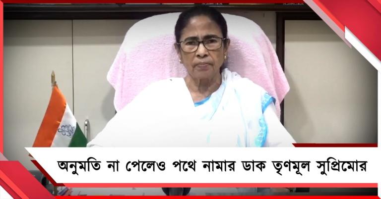 মারলে মারবে, গ্রেফতার হব: অনুমতি না পেলেও পথে নামার ডাক তৃণমূল সুপ্রিমোর
