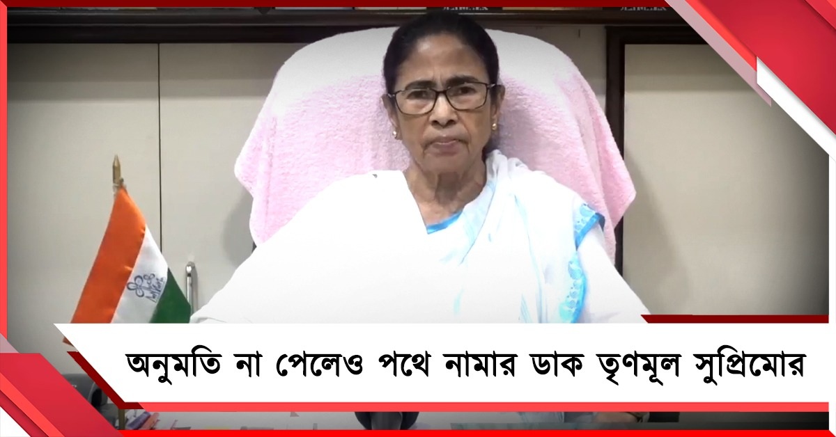 মারলে মারবে, গ্রেফতার হব: অনুমতি না পেলেও পথে নামার ডাক তৃণমূল সুপ্রিমোর