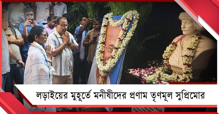 করো লড়াই: ঘুরে দাঁড়ানোর মুহূর্তে মনীষীদের শ্রদ্ধা তৃণমূল সুপ্রিমোর