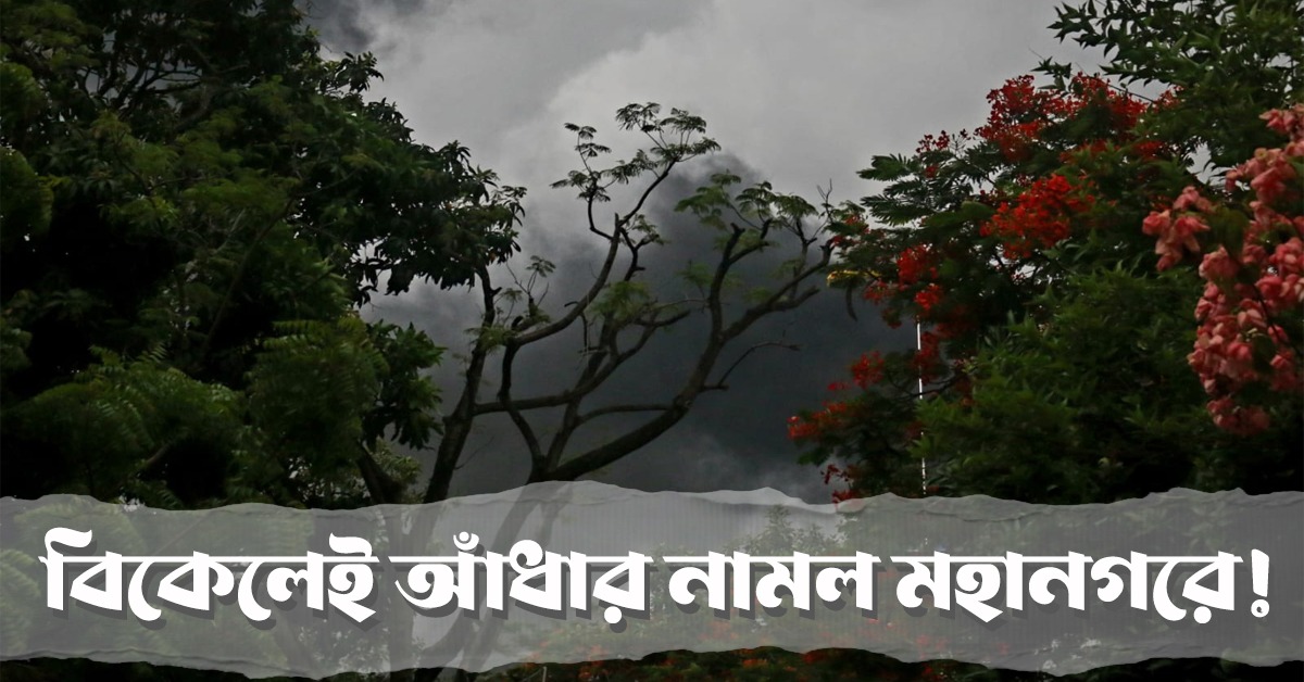বিকেলেই আঁধার নামল মহানগরে! তুমুল ঝড়-বৃষ্টি