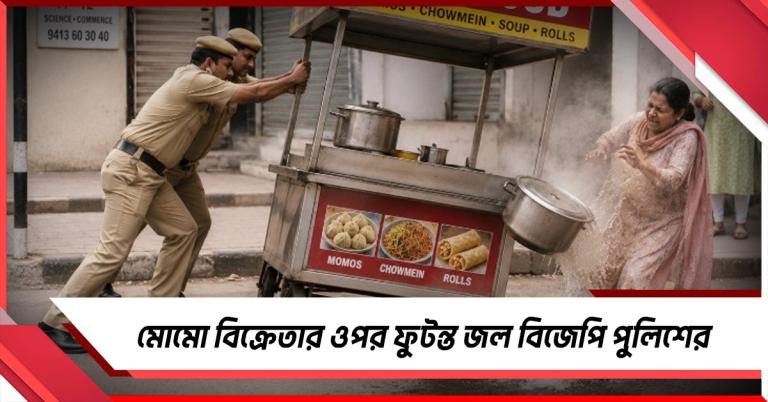 অমানবিক! মোমো বিক্রেতার উপর ফুটন্ত জল বিজেপি পুলিশের