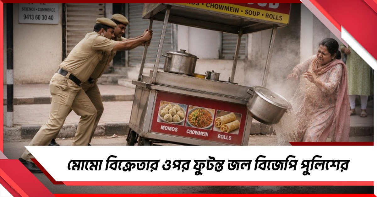 অমানবিক! মোমো বিক্রেতার উপর ফুটন্ত জল বিজেপি পুলিশের